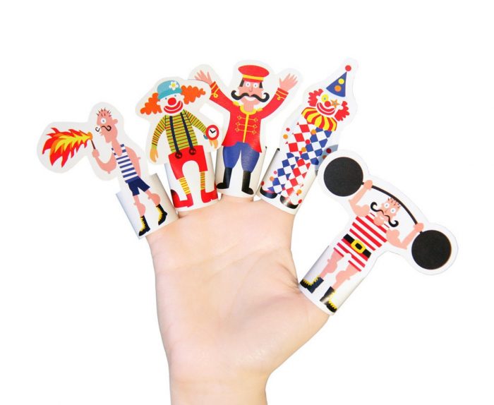 Circus Paper Finger Puppets