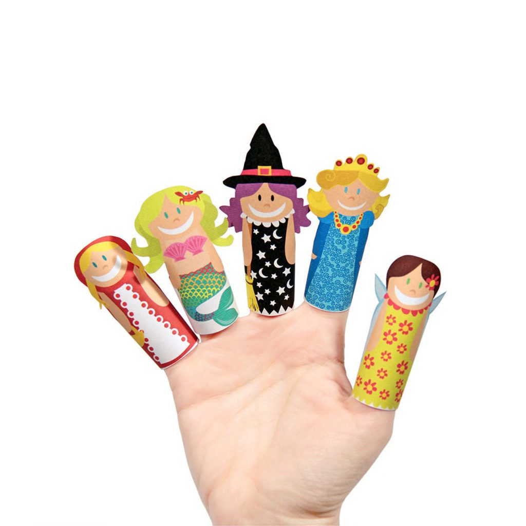 Fantasy Girls Paper Finger Puppets PUKACA Paper Toys