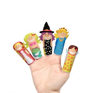 Fantasy Girls Paper Finger Puppets