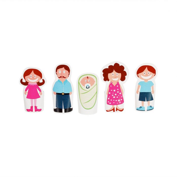 Family Paper Finger Puppets