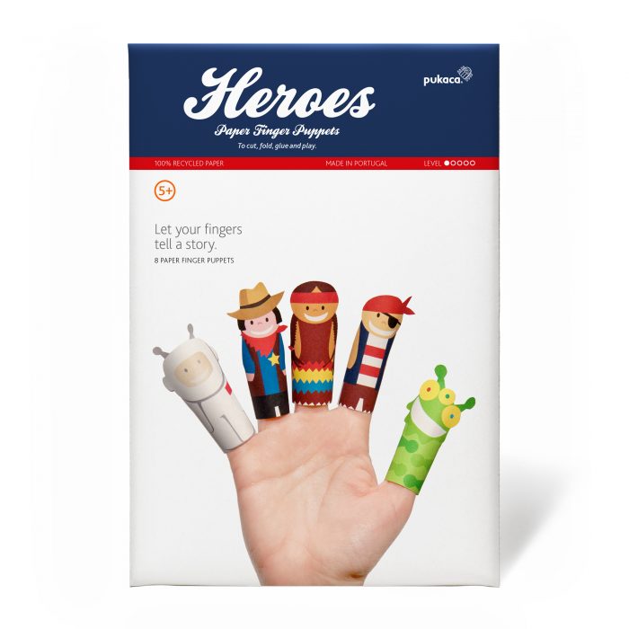Heroes Paper Finger Puppets