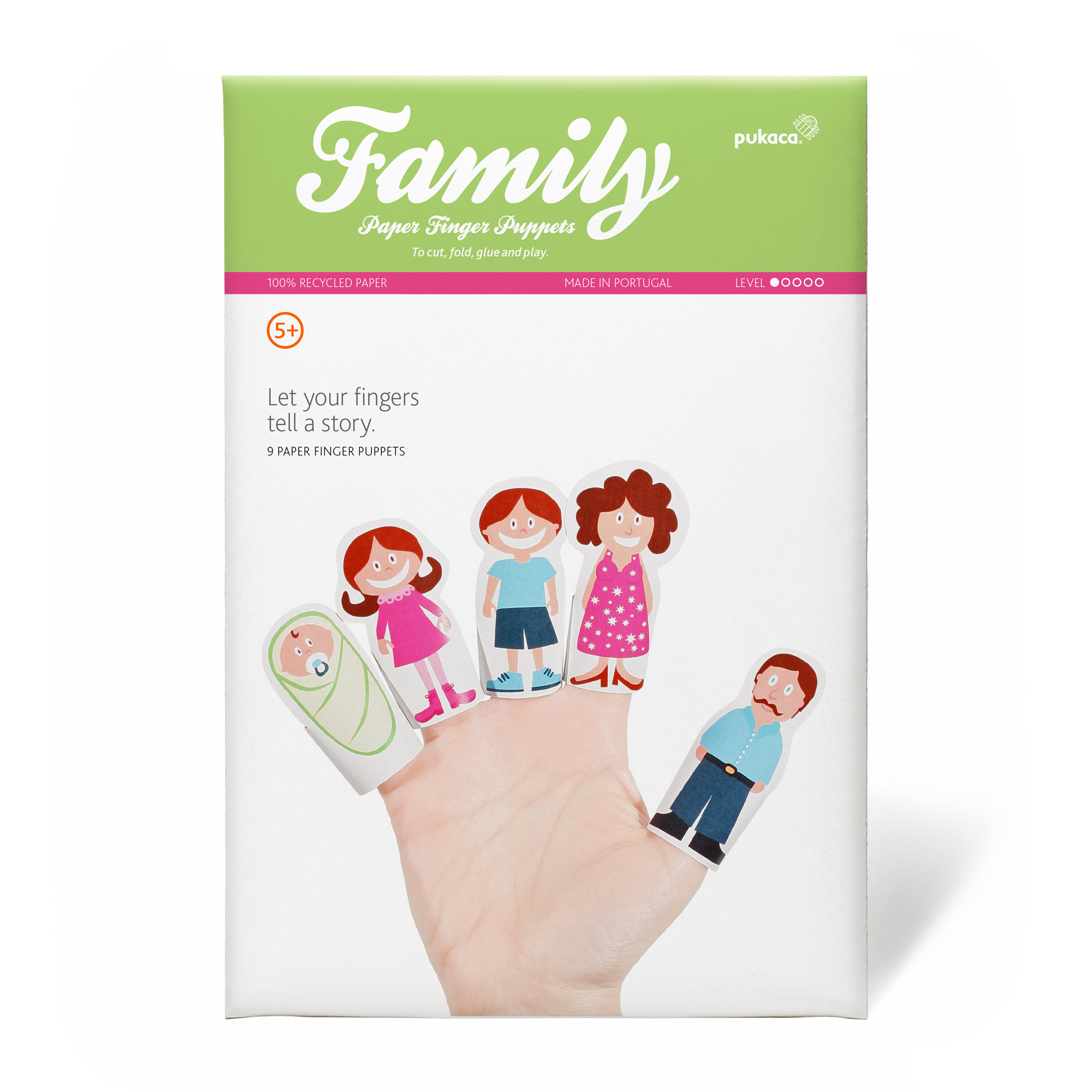 family finger puppets paper