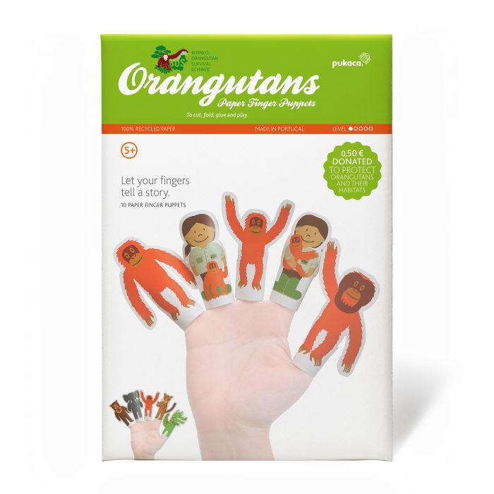 Orangutans Paper Finger Puppets