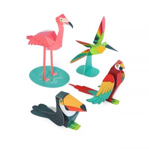 Tropical Birds Paper Toys
