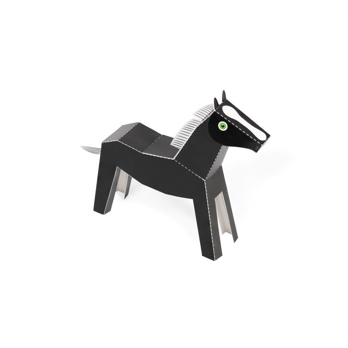 Black Horses Paper Toys