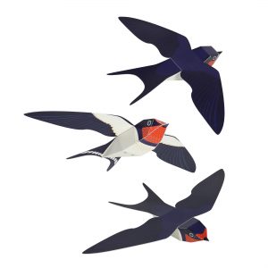 Barn Swallow Paper Toys