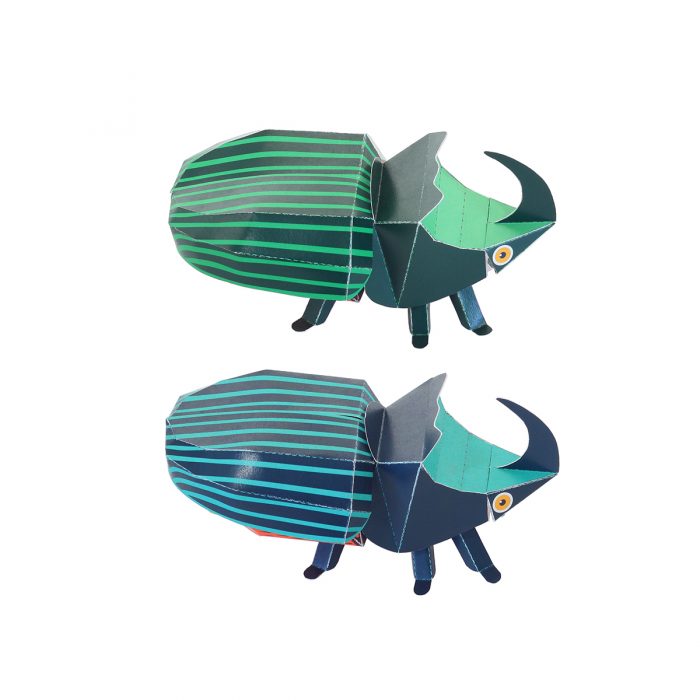 Rhinoceros Beetles Paper Toys