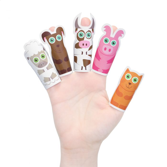 Animals Paper Finger Puppets