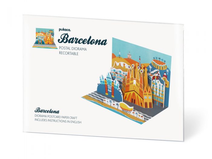 Barcelona Diorama Postcard