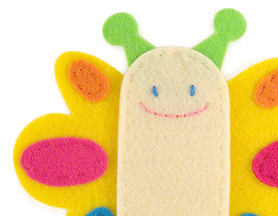 BUTTERFLY Felt Finger Puppet PUKACA