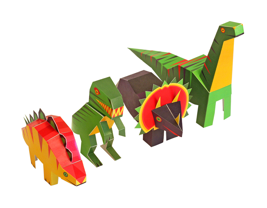 dinosaur paper toy
