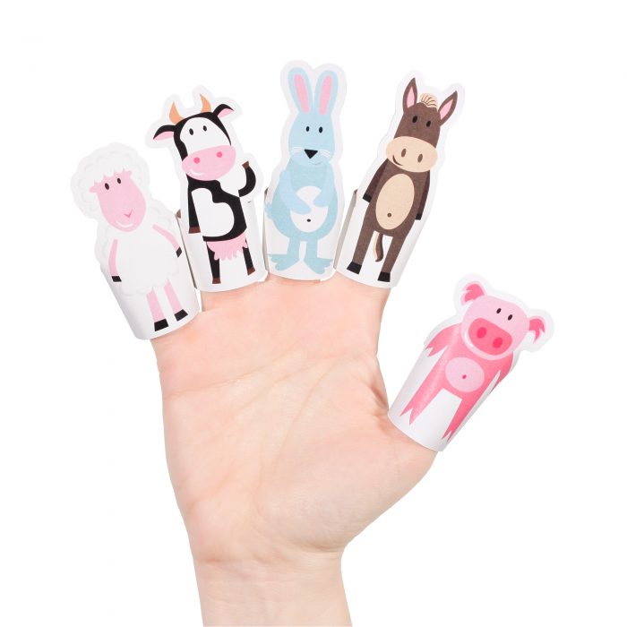 Farm Animals Paper Finger Puppets