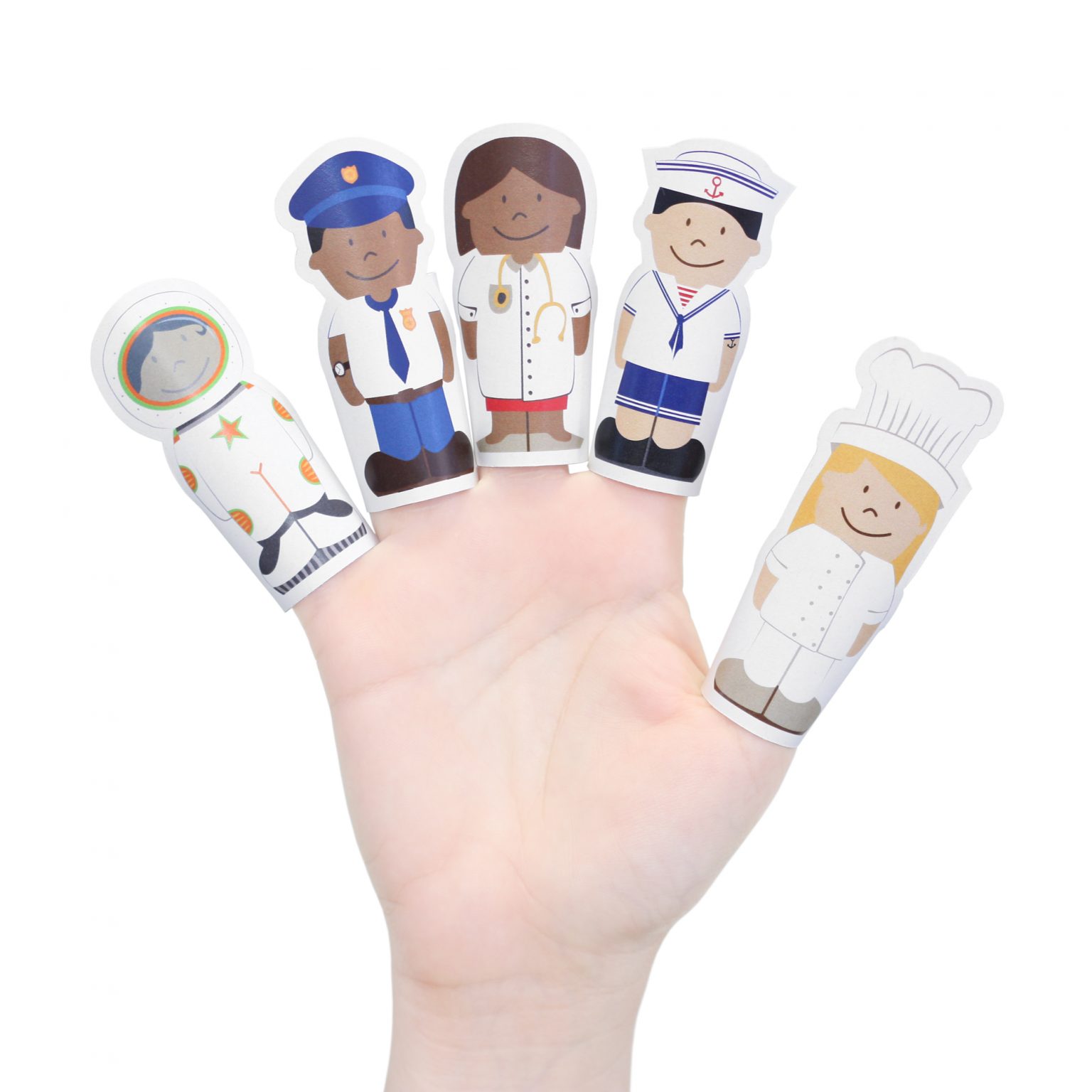Jobs Paper Finger Puppets PUKACA Paper Toys