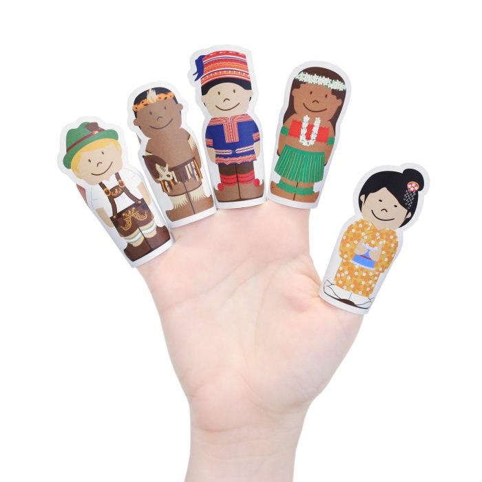 Children of the World Paper Finger Puppets