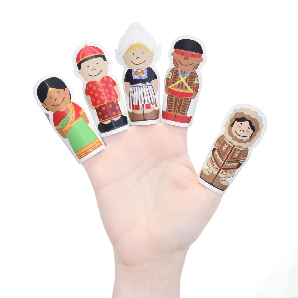 Children of the World Paper Finger Puppets PUKACA Paper Toys