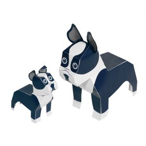 Maxi Boston Terrier Paper Toys