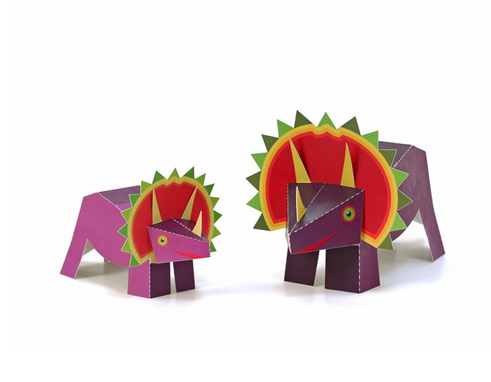 Maxi Triceratops Paper Toys
