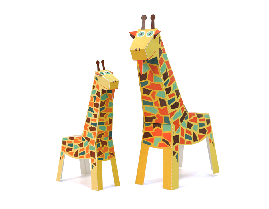 Maxi Giraffe Paper Toys – PUKACA