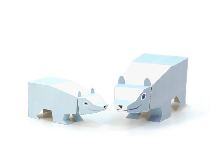 Maxi Polar Bear Paper Toys