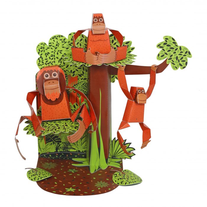 Orangutans Paper Toy