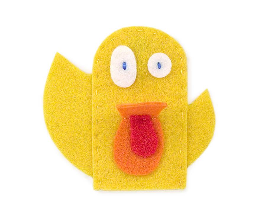 DUCK Felt Finger Puppet PUKACA