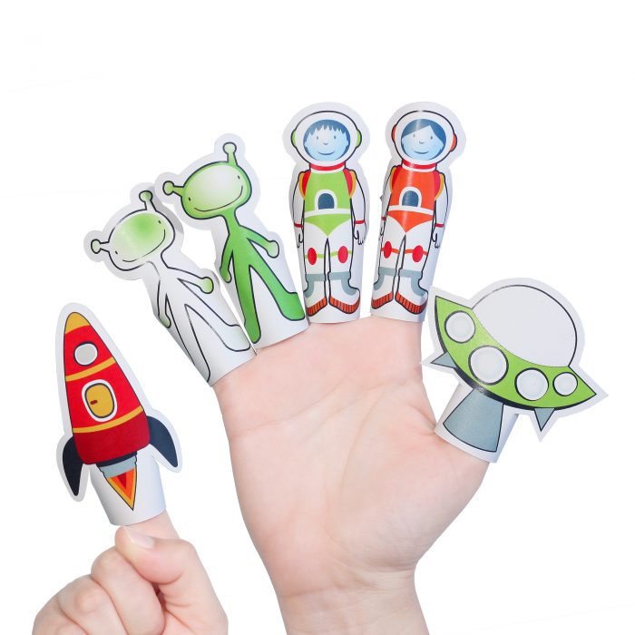 Space Paper Finger Puppets
